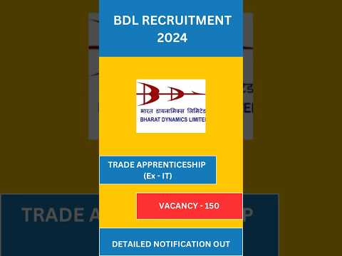 BDL Notification 2024 | BDL Vacancy, Salary, Eligibility 2024| Latest Government Jobs 2024