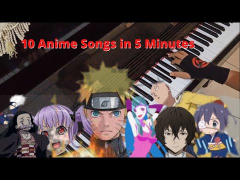 10 Anime Songs in 5 Minutes (Piano Cover by Hudson Lois)