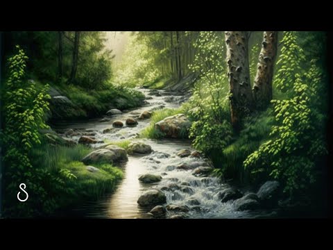 Rain Over Forest Stream | 12 Hours | Black Screen | Sleep In Series