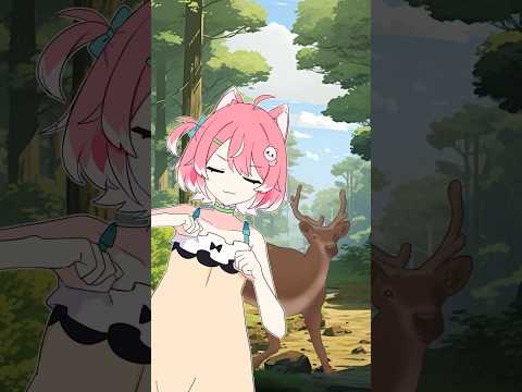 色んなとこで しかのこのこのここしたんたん 踊ってみた🎶🍑【柏木もも】 #shorts #anime  #mydeerfriendnokotan  #vtuber