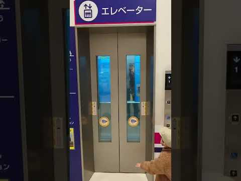 【電車の音がする♪】京王れーるランドの東芝製エレベーターに3歳の男の子が乗ってみた【TOSHIBA　ELEVATOR】