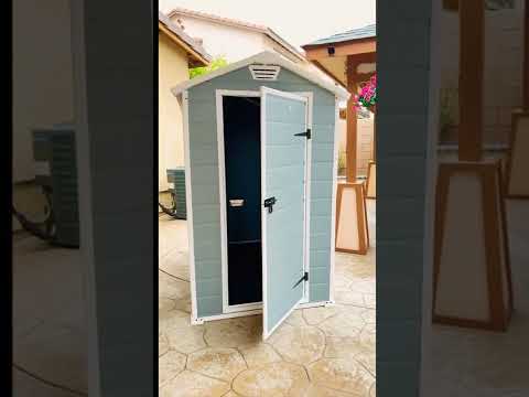 Installed a small and delicate Outdoor Storage Shed in the backyard 2022#Shorts# Storage