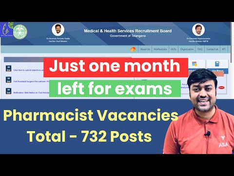 Pharmacist Recruitment Total 732 Posts MHSRB Exam Date | Pharmacist Jobs at NHM & DRDO Research Jobs