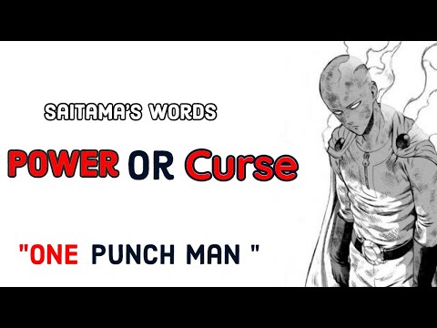 Power Or Curse - Saitama Words || Saitama Quotes || One Punch Man