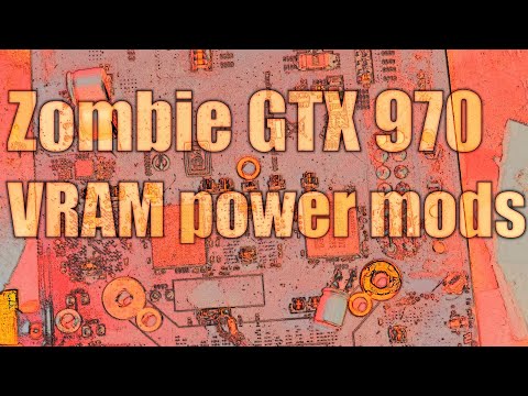 Voltage control and filtering upgrages for the GTX 970's memory power delivery.