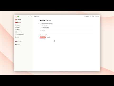 Tutorial: Use sections in Todoist