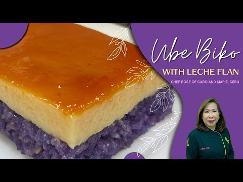 Ube Biko with Leche Flan