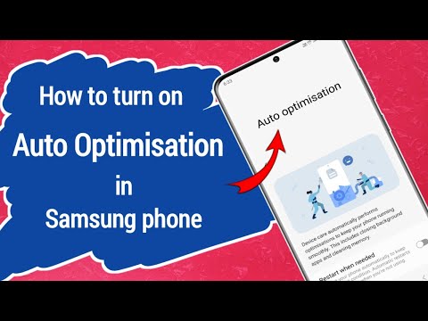 How to turn on auto optimization in samsung galaxy phone