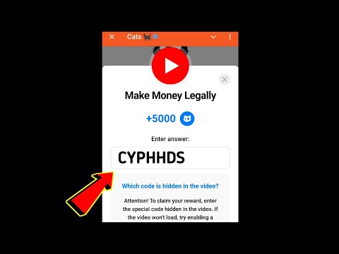 Make Money Legally Cats Code | Make Money Legally cats video code today