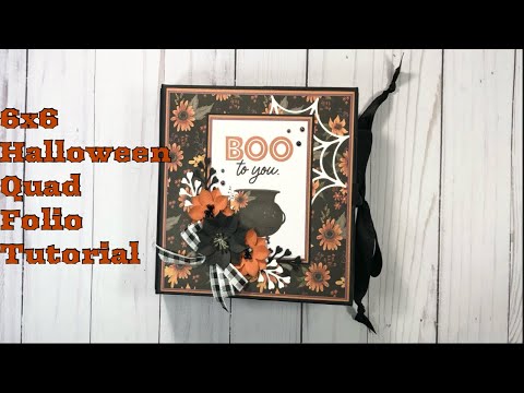 Halloween 6x6 Quad Folio Album Tutorial | ​⁠Carta Bella | Halloween