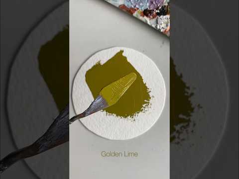 How to Make Golden Lime Colour | Colour Mixing Tutorial | Pantone #shorts #colors