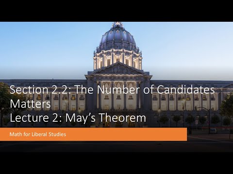 Math for Liberal Studies - Lecture 2.2.2 May's Theorem