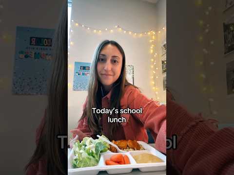 School lunch: sweet and spicy chicken nuggets with savory rice