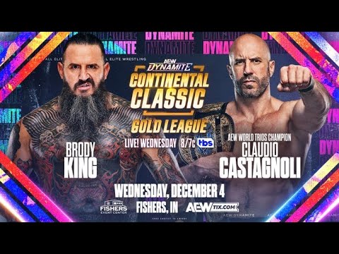 AEW Dynamite Brody King vs Claudio Castagnoli Continental Classic (SIM)