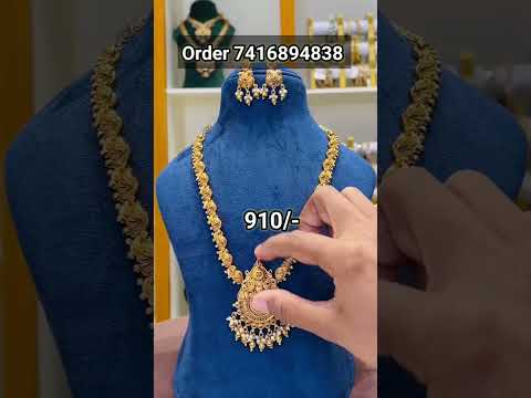 #TrendingCollections For order 7416894838 #necklace  #onegramgold #necklacecollection #necklaceset