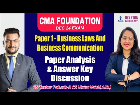 CMA Foundation Dec'24 l Law l Answer Key Discussion