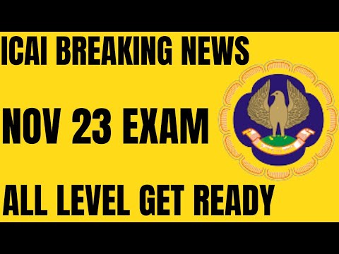 |ICAI Big Breaking News For Nov 23 CA Exam| Must Watch Video| Dont Skip|