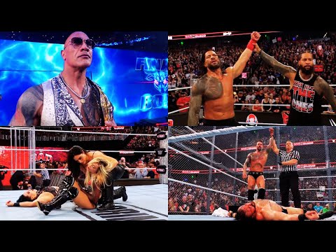 WWE Bad Blood 2024 Results- The Rock Returns, Jimmy & Roman Reunited, Punk Wins Hell In A Cell 🔥🔥