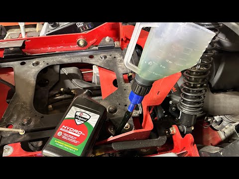 Exmark Lazer Z 250 Hr  Hydro oil change (suspension platform)