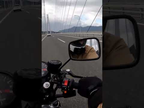 しまなみ海道を走るCB750F