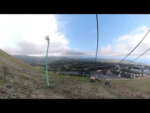 【4K 伊豆の絶景 】伊東市・大室山 登山リフト ～下り～ (Omuro Mountain Lift)