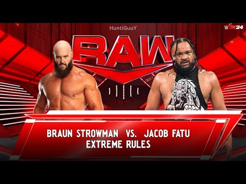 Braun Strowman vs Jacob Fatu WWE Raw Christmas Special Extreme Rules - FULL MATCH