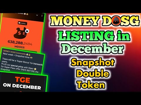 MONEY DOGS AIRDROP LISTING in December | Money Dogs Snapshot | Money Dogs New Update | Money DOGS