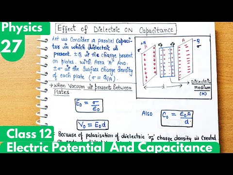 27) Effect of Dielectrics on Capacitance| Electrostatic Potential and Capacitance Class12 Physics