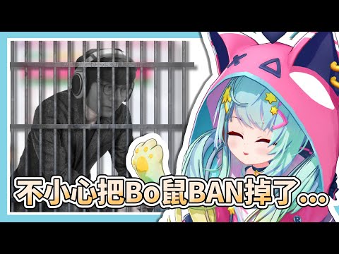 完蛋！不小心把Bo鼠BAN掉了！STAFF救救我【Rumi/懶貓子】【Vtuber精華】