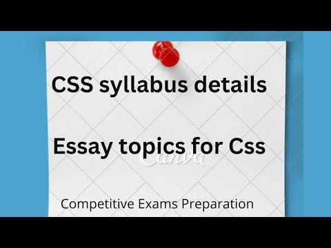 CSS ESSAY AND  PRECIS  SYLLABUS