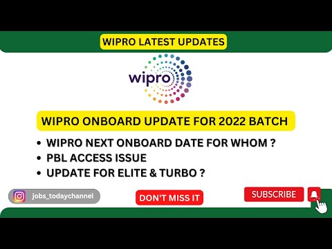 WIPRO ONBOARDING UPDATES  | ELITE AND TURBO |  PBL ACCESS ISSUE | NEXT ONBOARD | 2022 BATCH |