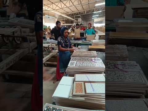 Tiles Factory How is box packing done in tiles factory #tiles #tilesmanufacturing #walltiles