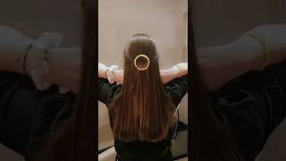 Bangle hack #easyhair #hairstyles #hairhack #hair #easyhairstyles #halfuphalfdownhairstyle #eid