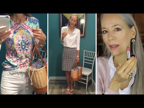 J.McLaughlin Try On-Haul; Longchamp Tote, Gingham Shirt, Jeans/Classic Style, Preppy Fashion Over 40