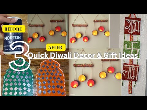 How to Decorate House in Diwali with low budget? 3 Easy Last Minute Decor Ideas || Best out of Waste