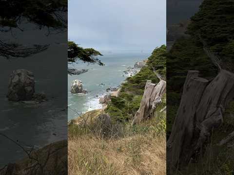 Stunning view of the Pacific Ocean and the Golden Gate Bridge from Coastal Trail at Point Lobos, SF!