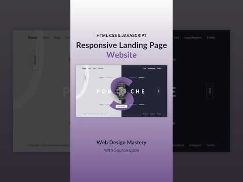 Responsive Landing Page Using HTML CSS & JavaScript  #webdevelop #webdesign #htmlcsstutorial