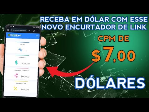 NOVO ENCURTADOR DE LINK QUE VOCÊ PODE GANHAR EM DÓLAR COM O CPM DE 7 DÓLARES 😱