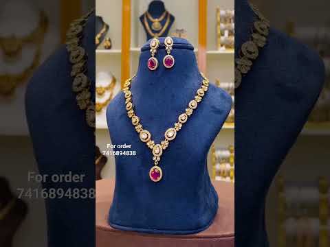 #TrendingCollections For order 7416894838 #necklace  #onegramgold #necklacecollection #necklaceset