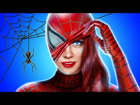 How to Become Popular? From Nerd to Spidergirl! 🕷 Spiderman in real life!