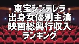 東宝シンデレラ出身女優別主演映画総興行収入ランキング