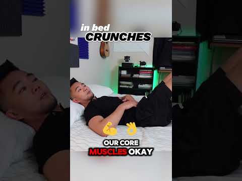 Crunches in Bed Morning Routine #seniorfitness #fitover50 #backpainexercises