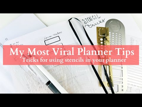 Stencil Tips & Tricks | My most viral planner tips from TikTok & Instagram this year! | PLANMAS