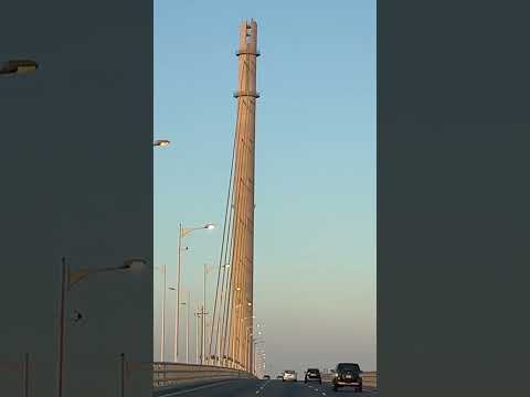 Weekend watching the sunset at the amazing Sheikh Jaber Bridge, Kuwait.