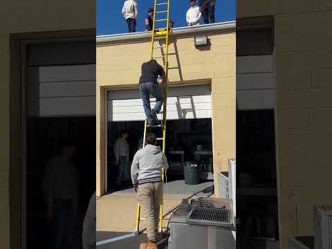 Students learn ladder safety. Part 2