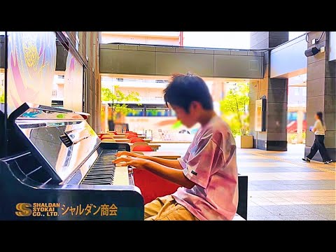 The Rose - Bette Midler Cover on a Rose-Decorated Street Piano