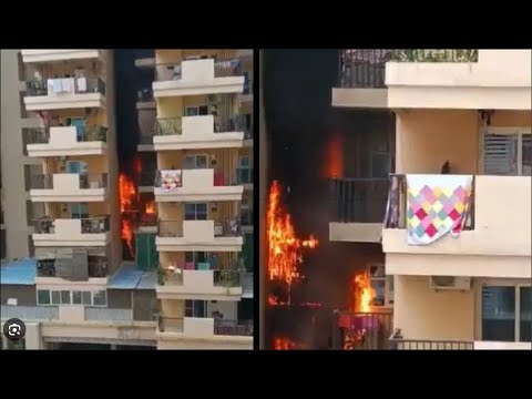 "Breaking News: Deadly Fire Engulfs Apartment in Gaur City Greater Noida West | Fire Safety Service🔥