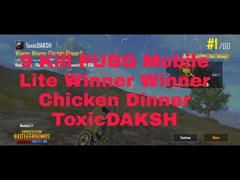 ToxicDAKSH | 9 Kill | PUBG Mobile Lite | Winner Winner Chicken Dinner