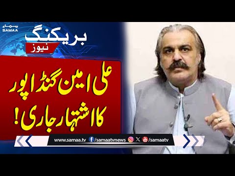 Ali Amin Gandapur declared proclaimed offender in vandalism case | Breaking News | Samaa TV