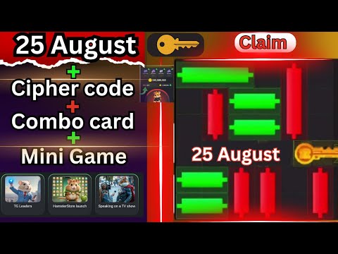 Hamster Kombat mini game 25 August / puzzle game / Puzzle game Solved / cipher codes | #livefeed